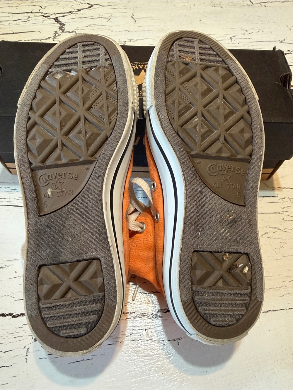 Converse Orange High Top Chuck Taylor Sneakers - Picture 3 of 5